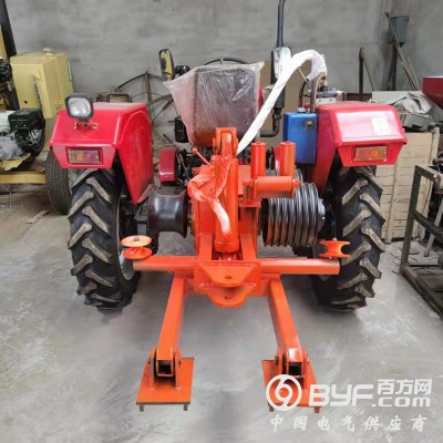 拖拉机牵引机卧式平行四轮收线车电力施工张力放线绞磨图1